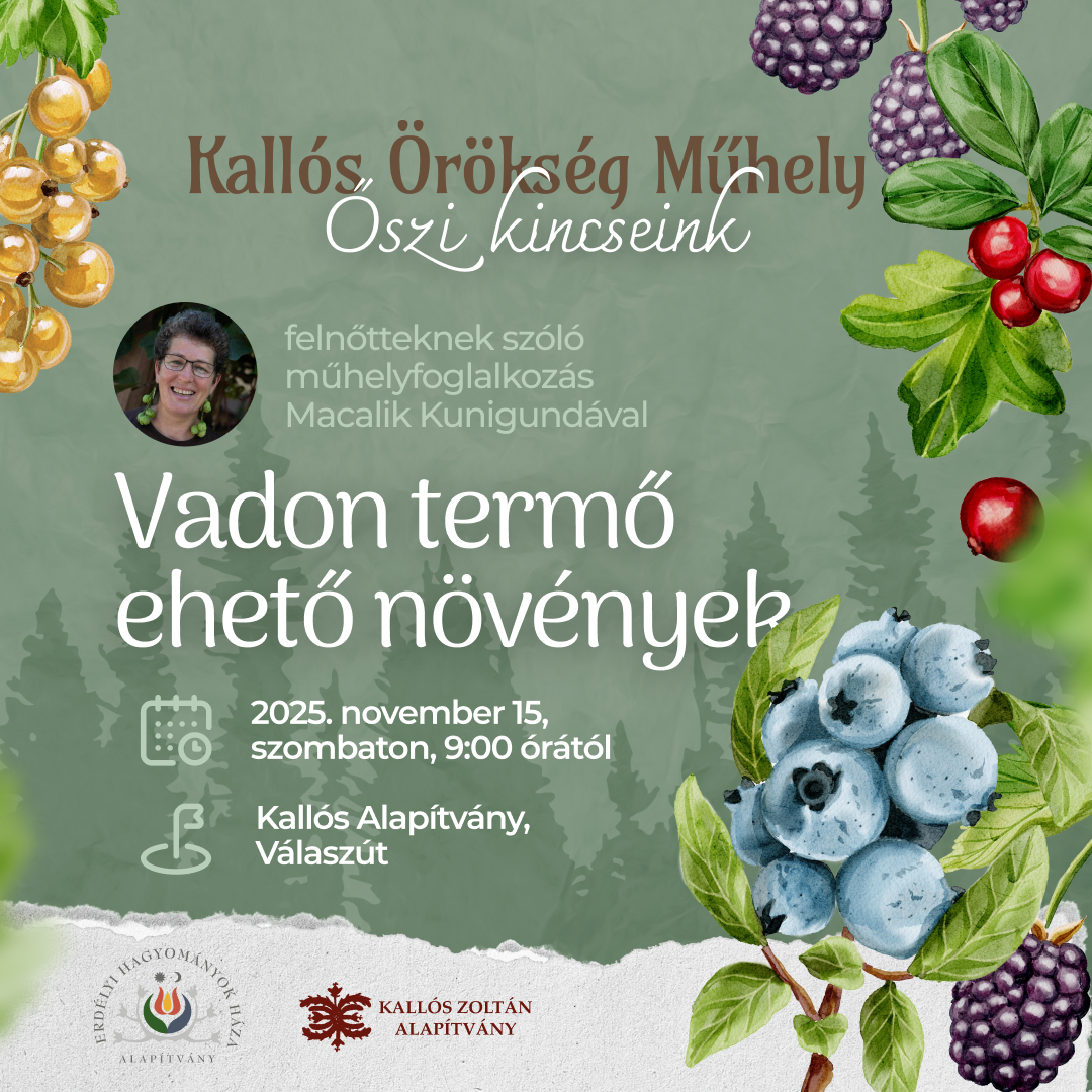 Kallós Örökség Műhely – Vadon termő ehető növények